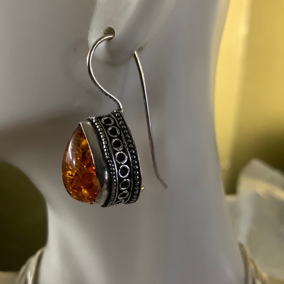 New Beautiful classy stylish  Honey Amber Earrings - Picture 6 of 11